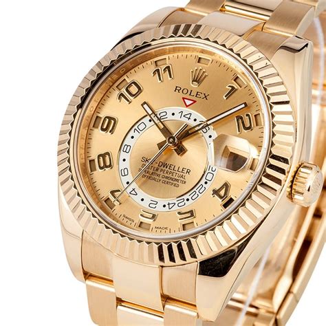 all gold rolex sky dweller|rolex gold sky dweller price.